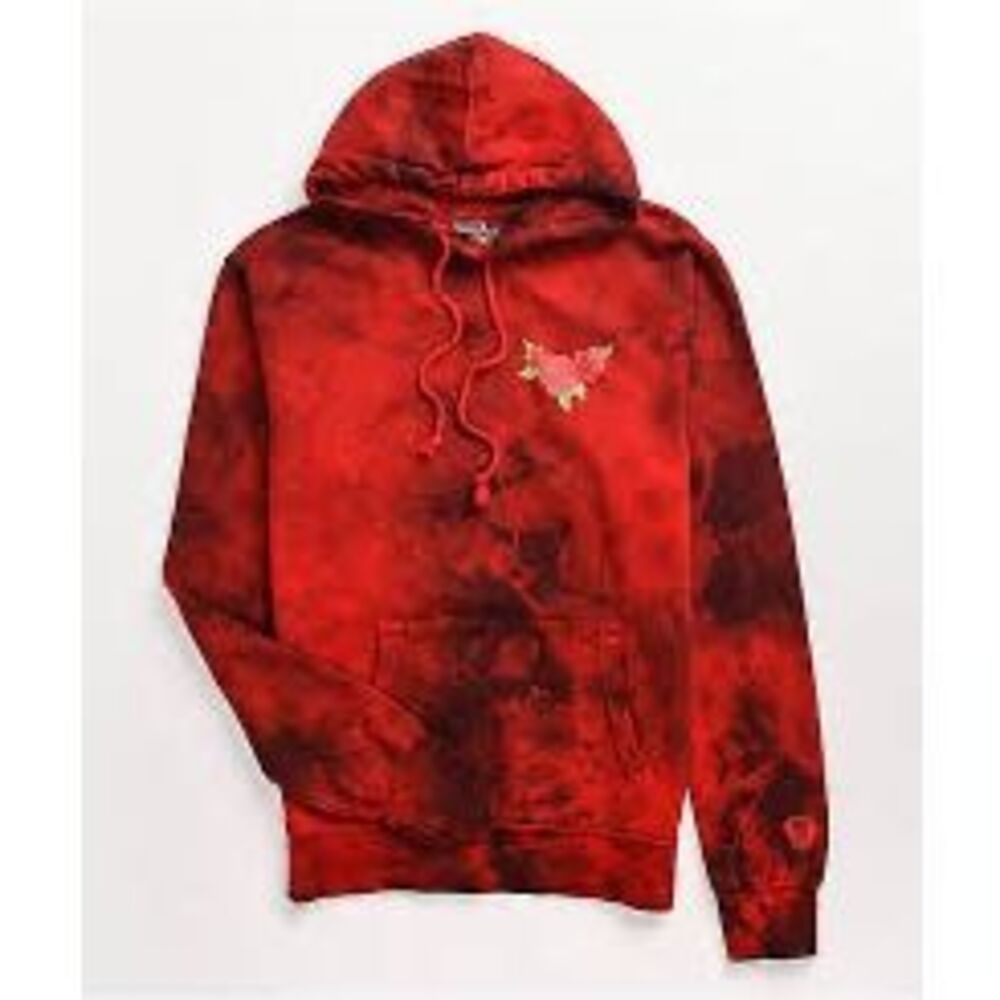 Broken Promises Trio of Roses Red Tie Dye Graphic Sweatshirt Streetwear Size XL
